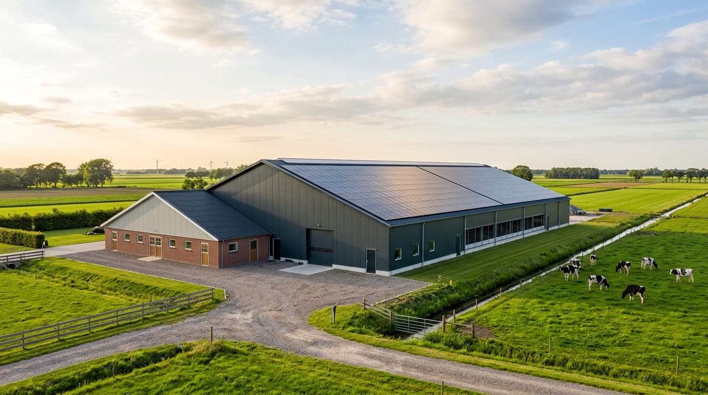 Agrarisch bedrijfsgebouw met duurzame isolatie